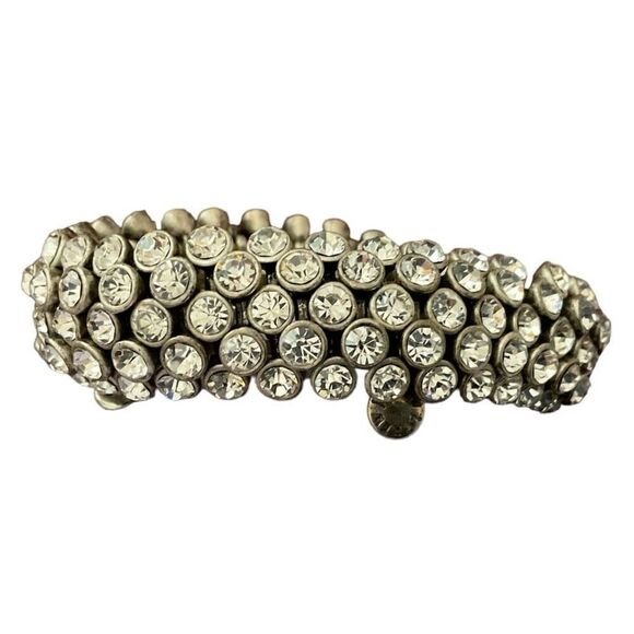 J. Crew Round Chrystal and Pewter’ Setting Bracelet - Picture 1 of 4